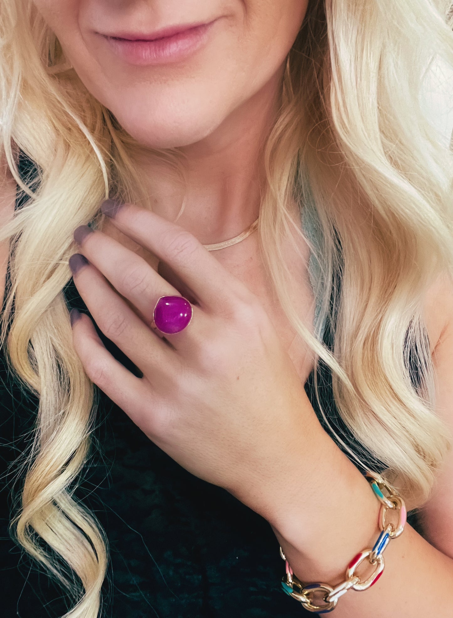 Raindrop Enhanced Quartz Ring & Pendant- Alchemia