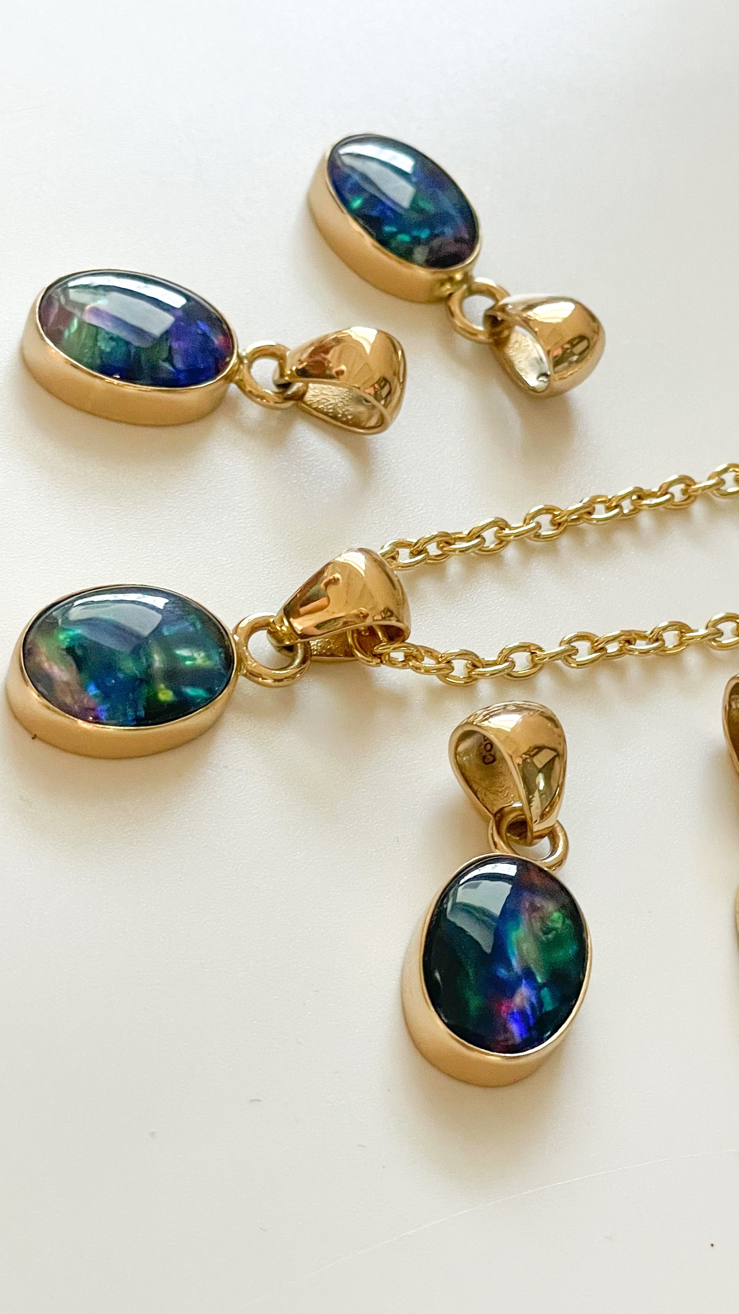 Ammonite Quartz Overlay Pendant  - Both Metals