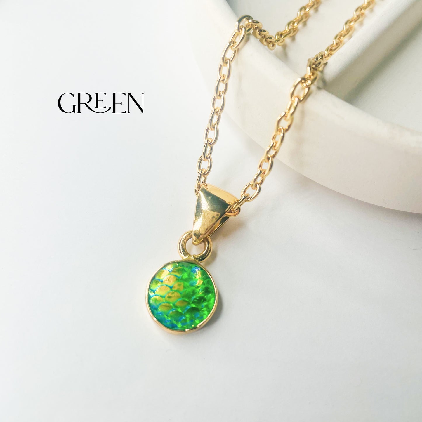 Mermaid Scale Resin Pendant - Alchemia