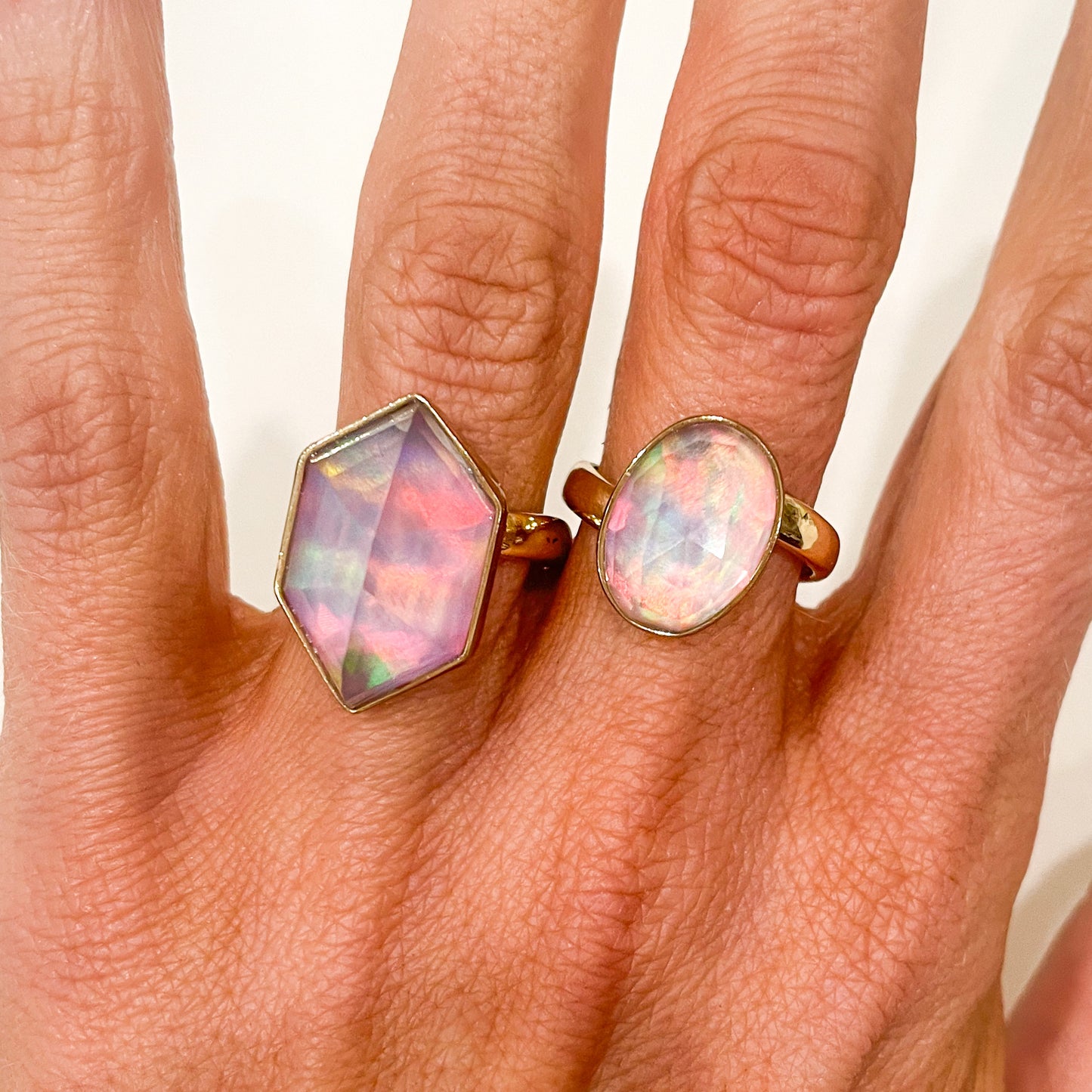 Galaxy Opal Quartz Overlay Ring - Alchemia