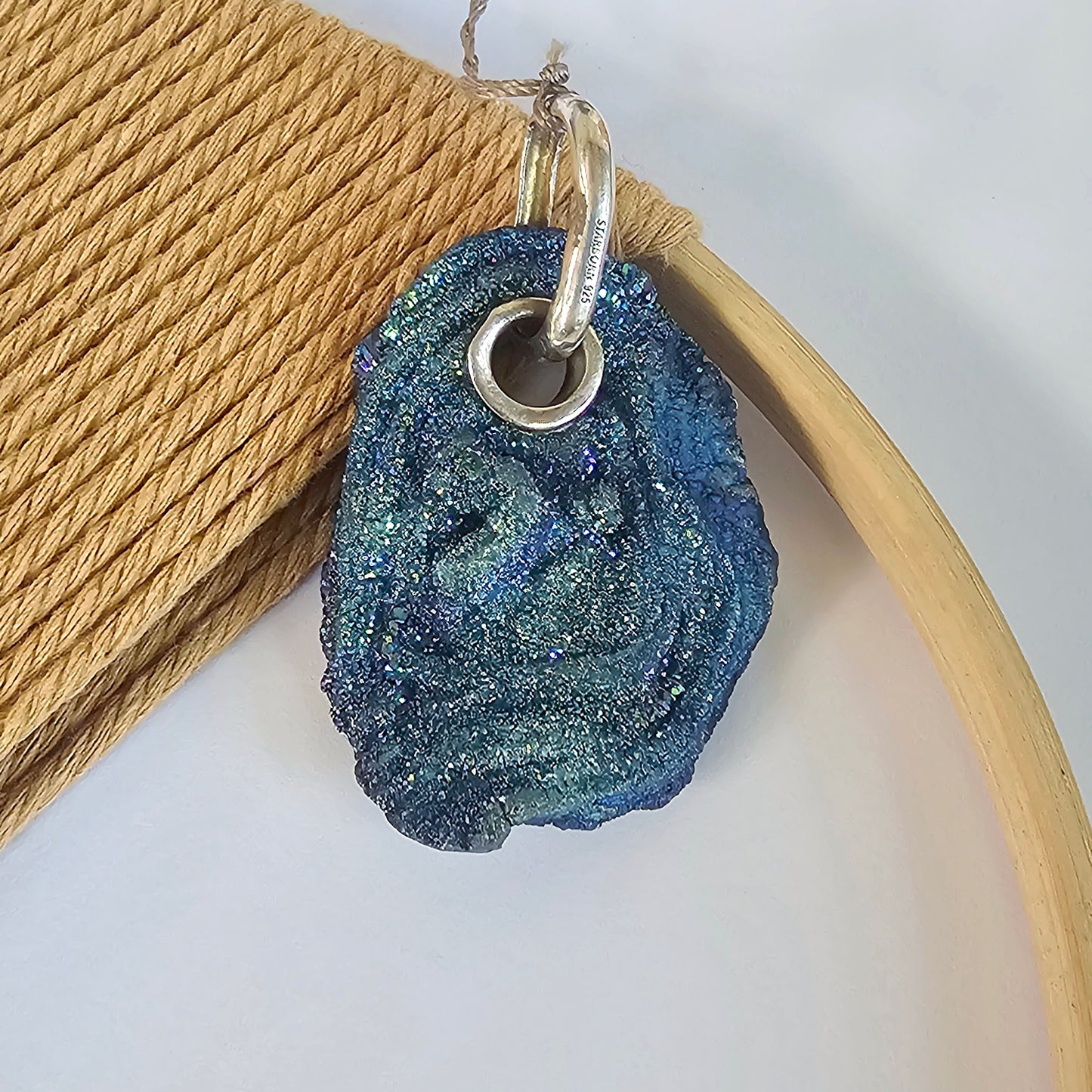 Statement Chalcedony Druzy Pendant - Starborn