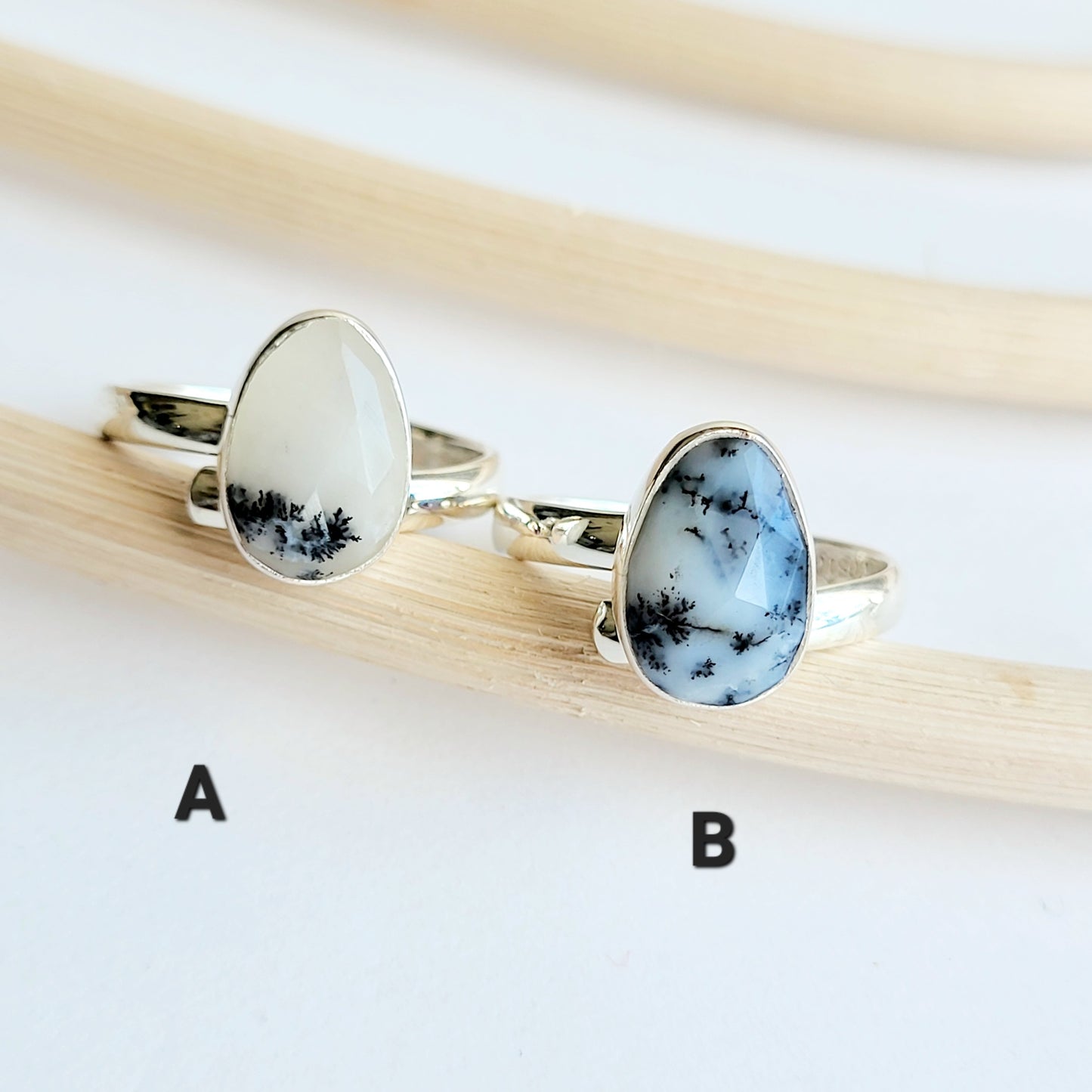 Dendrite Opal Ring - Solid Sterling Silver & Alchemia
