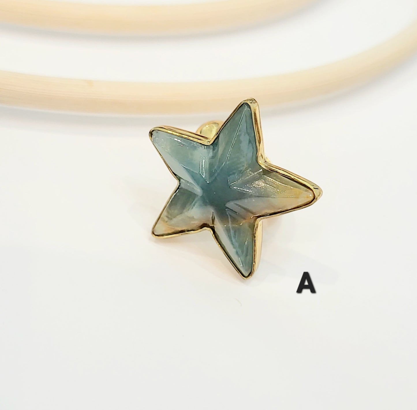 Chalcedony Star Ring - Alchemia