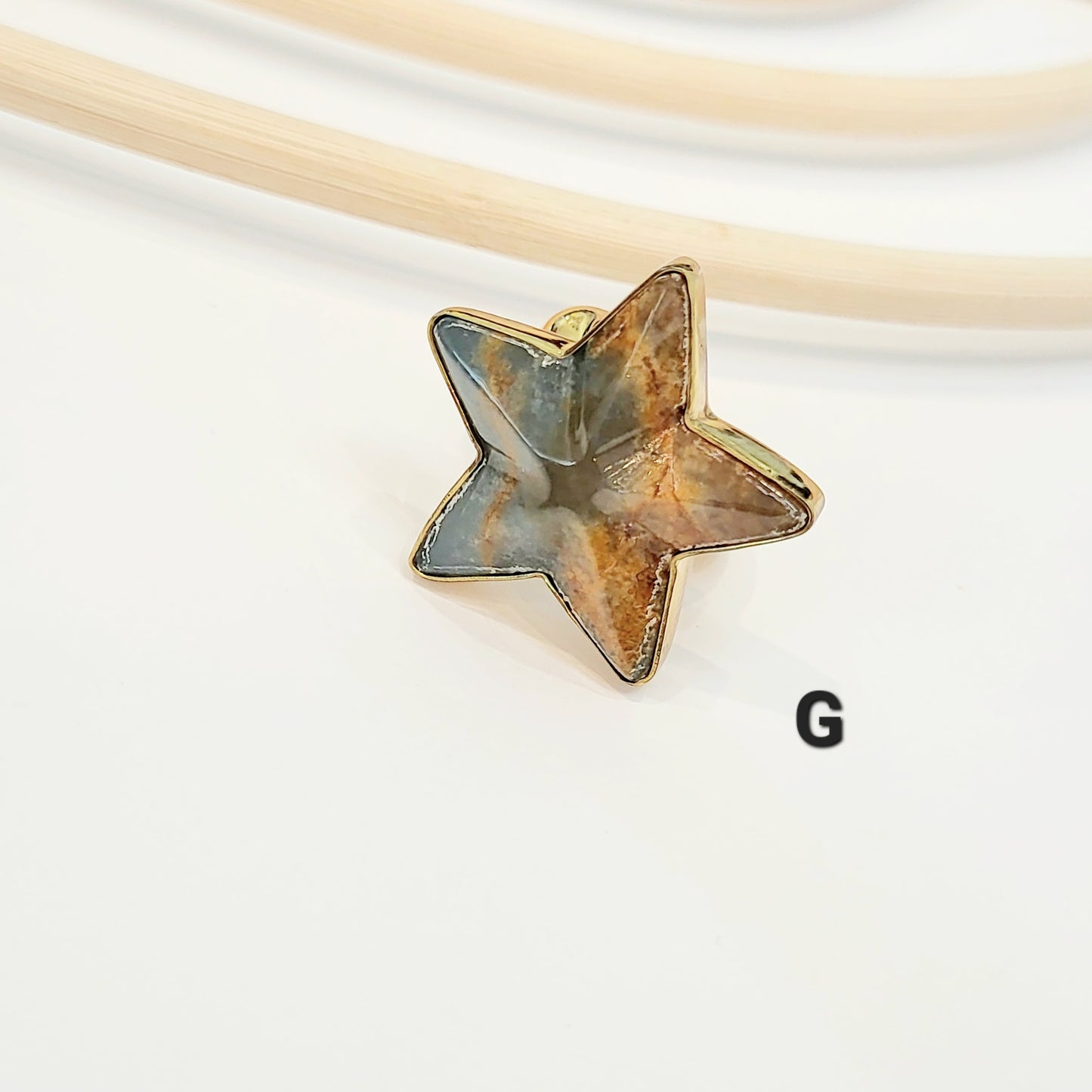 Chalcedony Star Ring - Alchemia