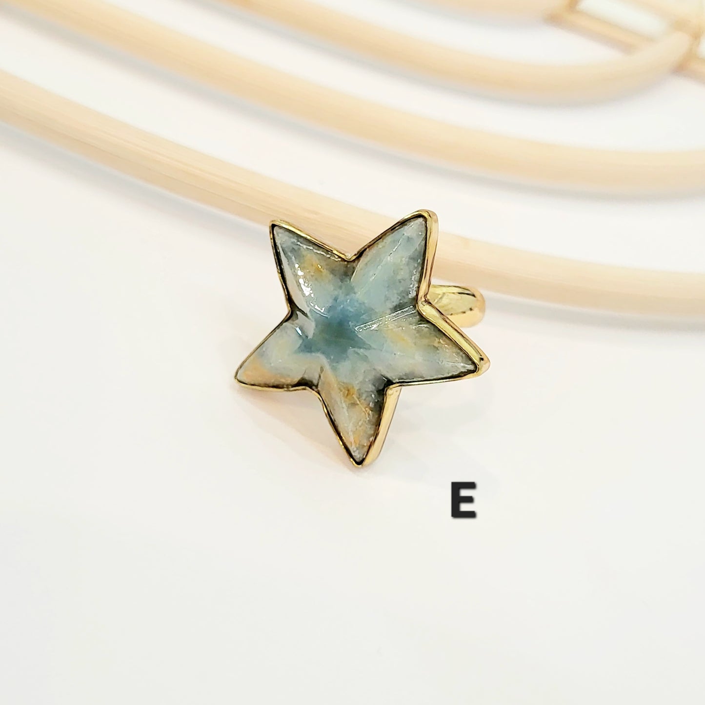 Chalcedony Star Ring - Alchemia