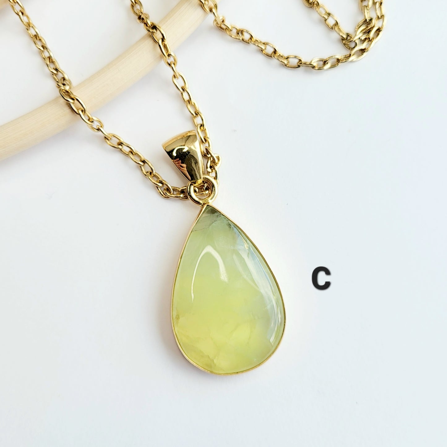 Australian Prehnite Pendant - Alchemia