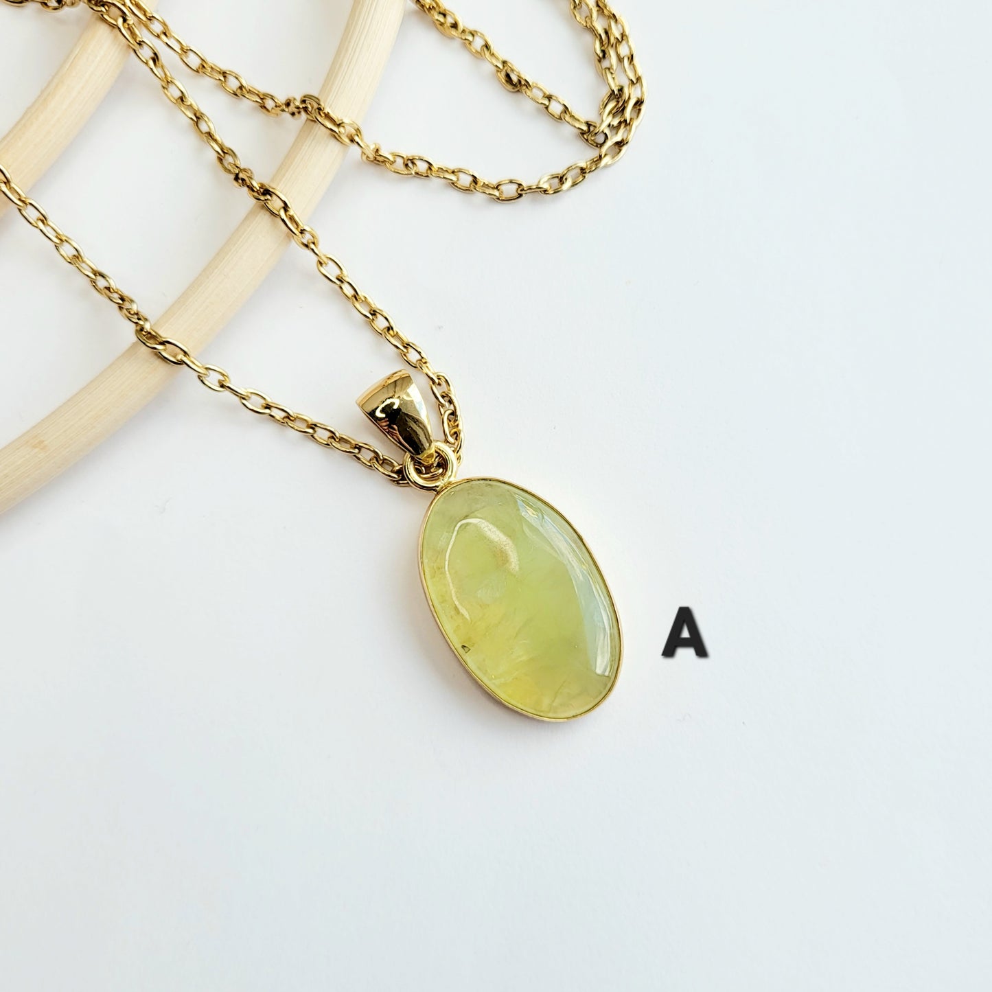 Australian Prehnite Pendant - Alchemia