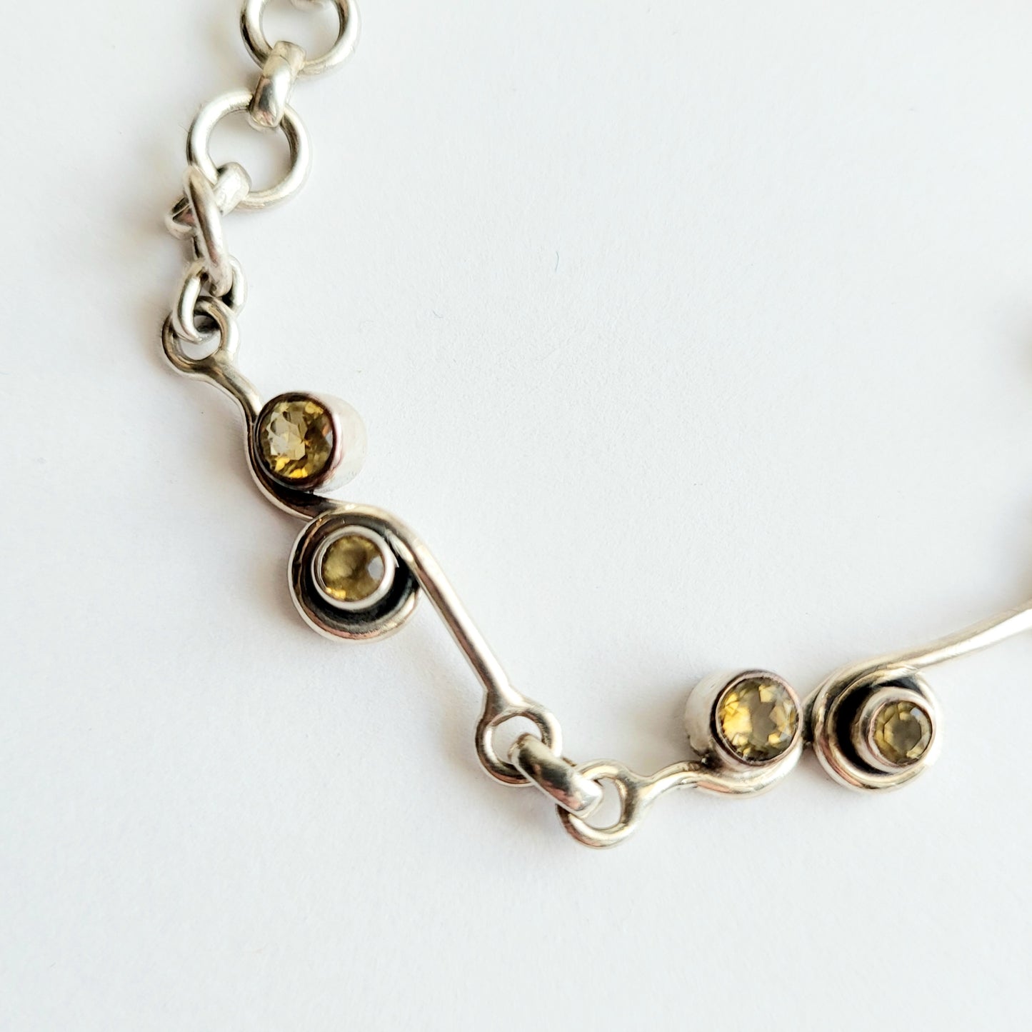 Multi Stone Bracelet - Solid Sterling Silver