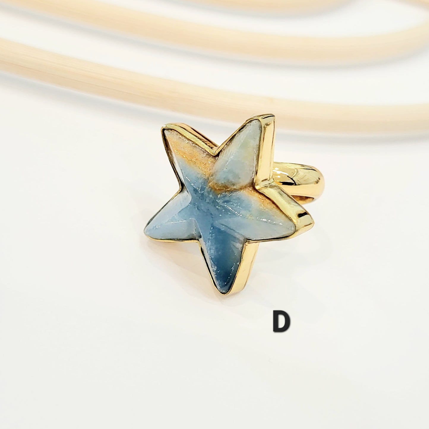 Chalcedony Star Ring - Alchemia