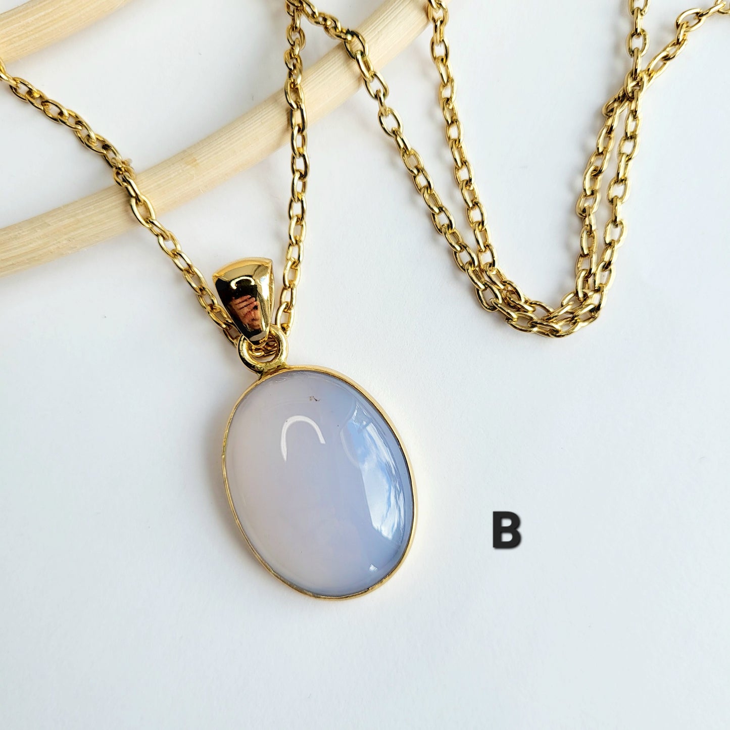 Load image into Gallery viewer, Blue Chalcedony Pendant - Alchemia
