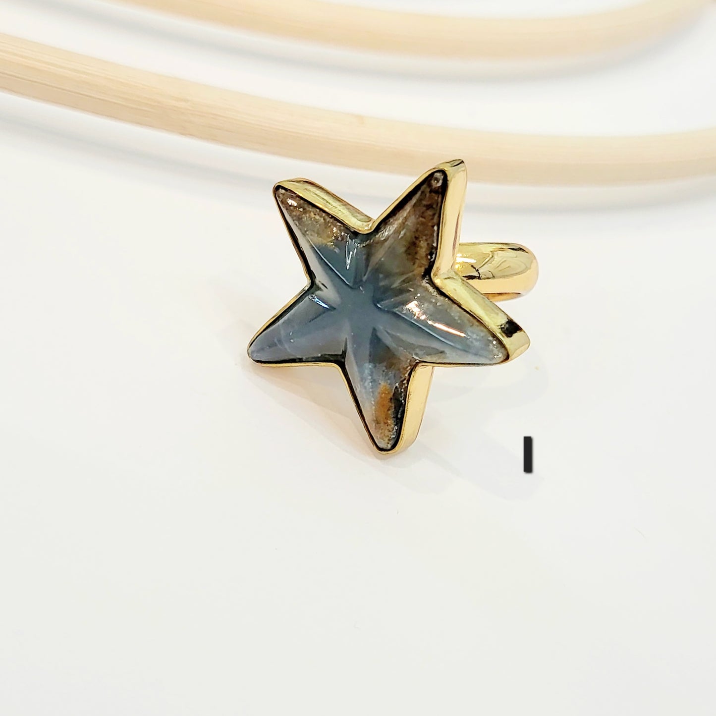 Chalcedony Star Ring - Alchemia