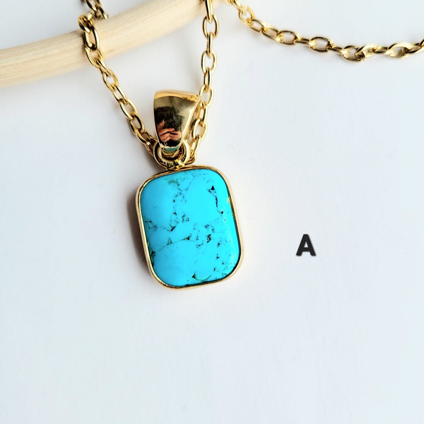Load image into Gallery viewer, Blue Howlite Square Pendant - Alchemia
