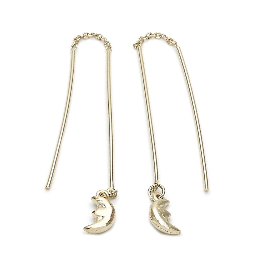 Moon Threader Earrings - 18k Gold Filled