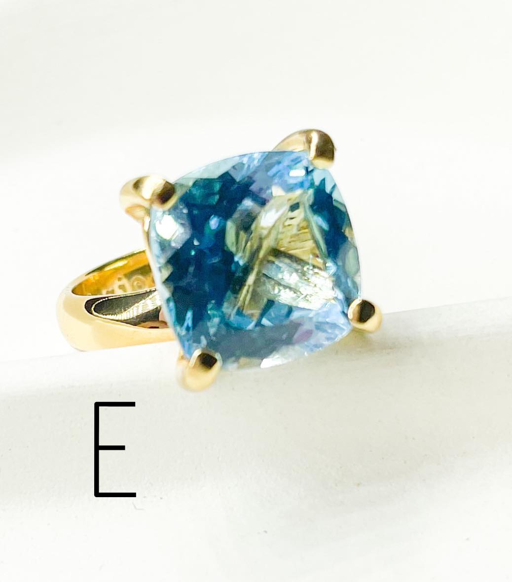 Blue Topaz Prong Rings - Alchemia