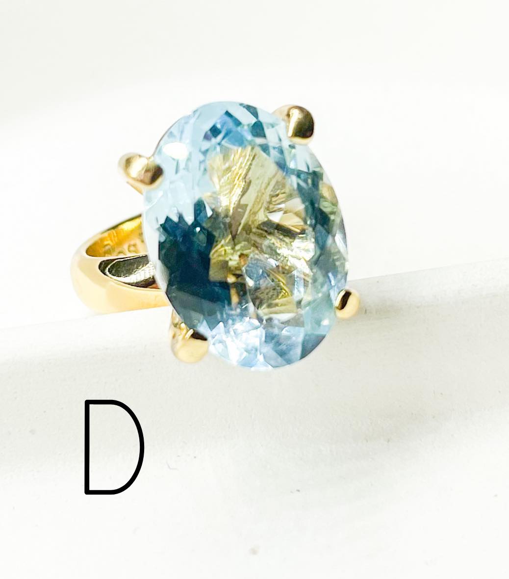 Blue Topaz Prong Rings - Alchemia
