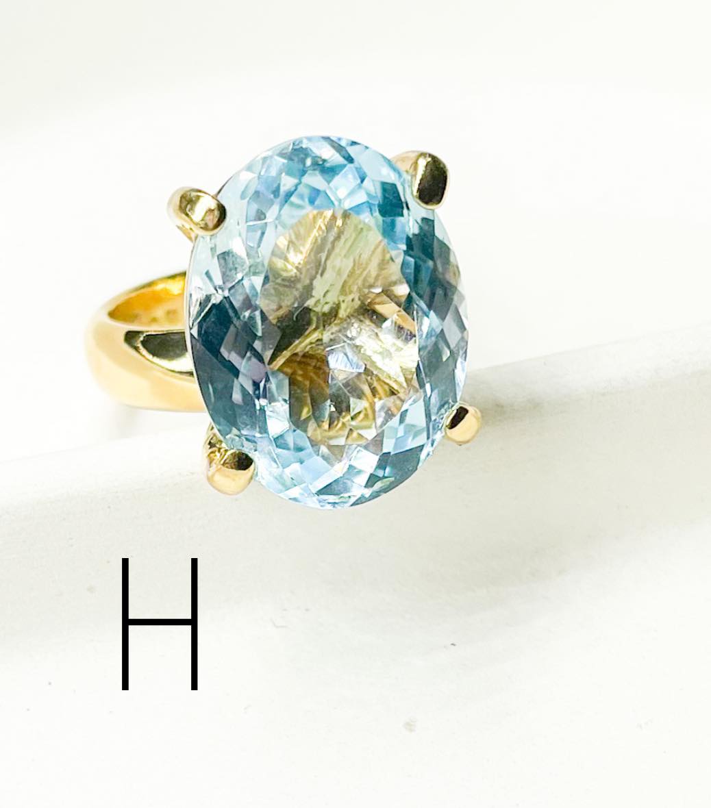 Blue Topaz Prong Rings - Alchemia