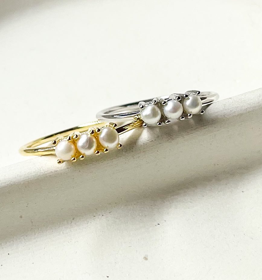 Tripple Pearl Sized Ring - SSS