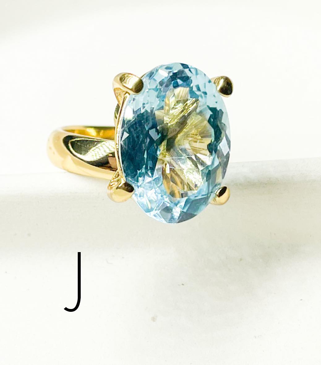 Blue Topaz Prong Rings - Alchemia