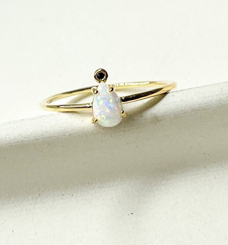 Load image into Gallery viewer, Single Opal Sized Ring -Vermeil
