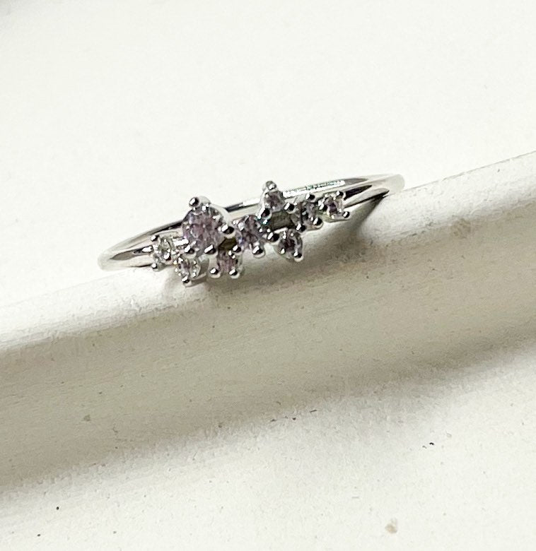 CZ Sprinkles Sized Ring - SSS or Vermeil