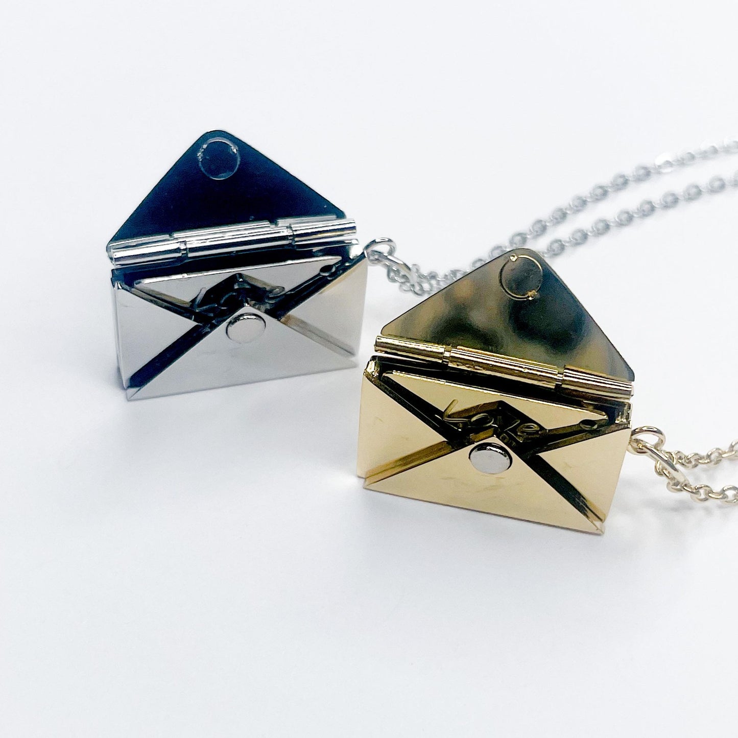 Envelope w/"Love You" Message Necklace- Rho & SS