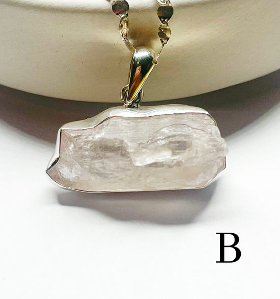 Load image into Gallery viewer, Kunzite Pendant - Solid Sterling Silver
