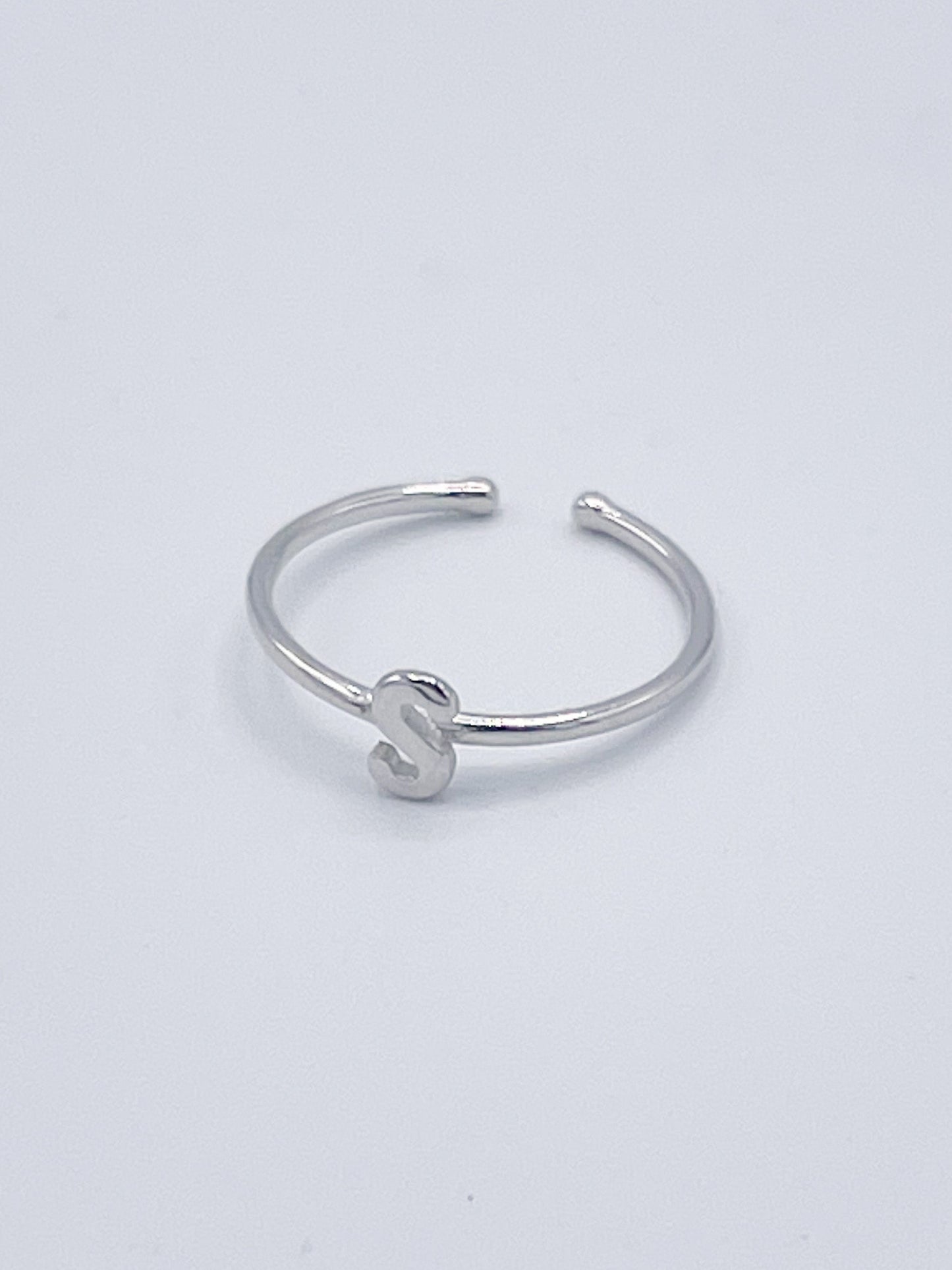 Dainty Initials Rings - Solid Sterling Silver