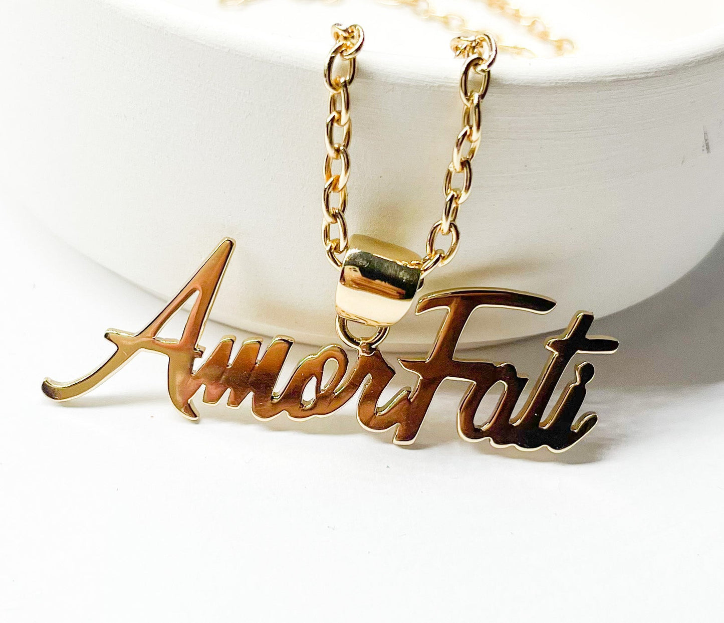 Amor Fati Word Pendant - Alchemia