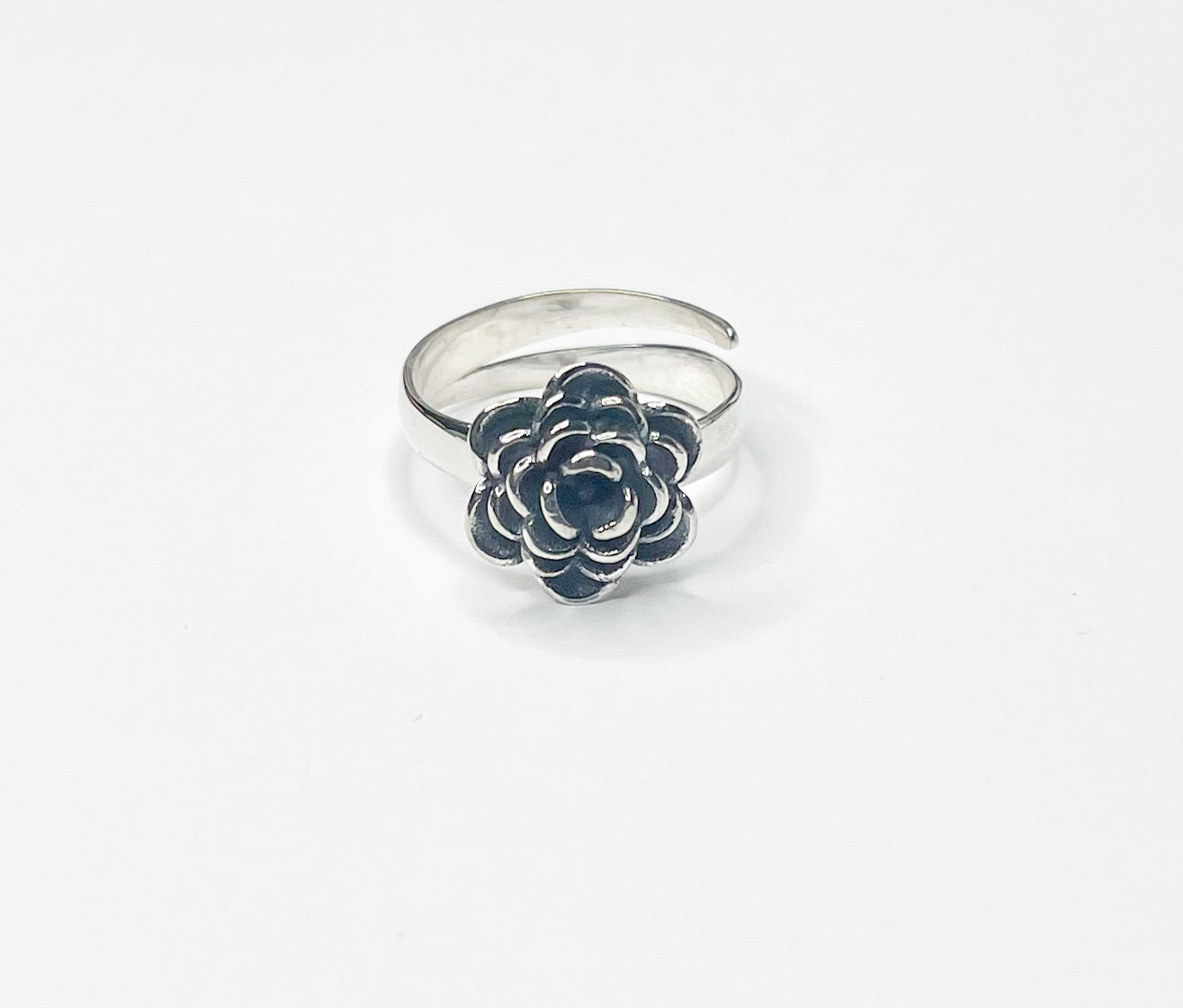 Flower Ring - Solid Sterling Silver
