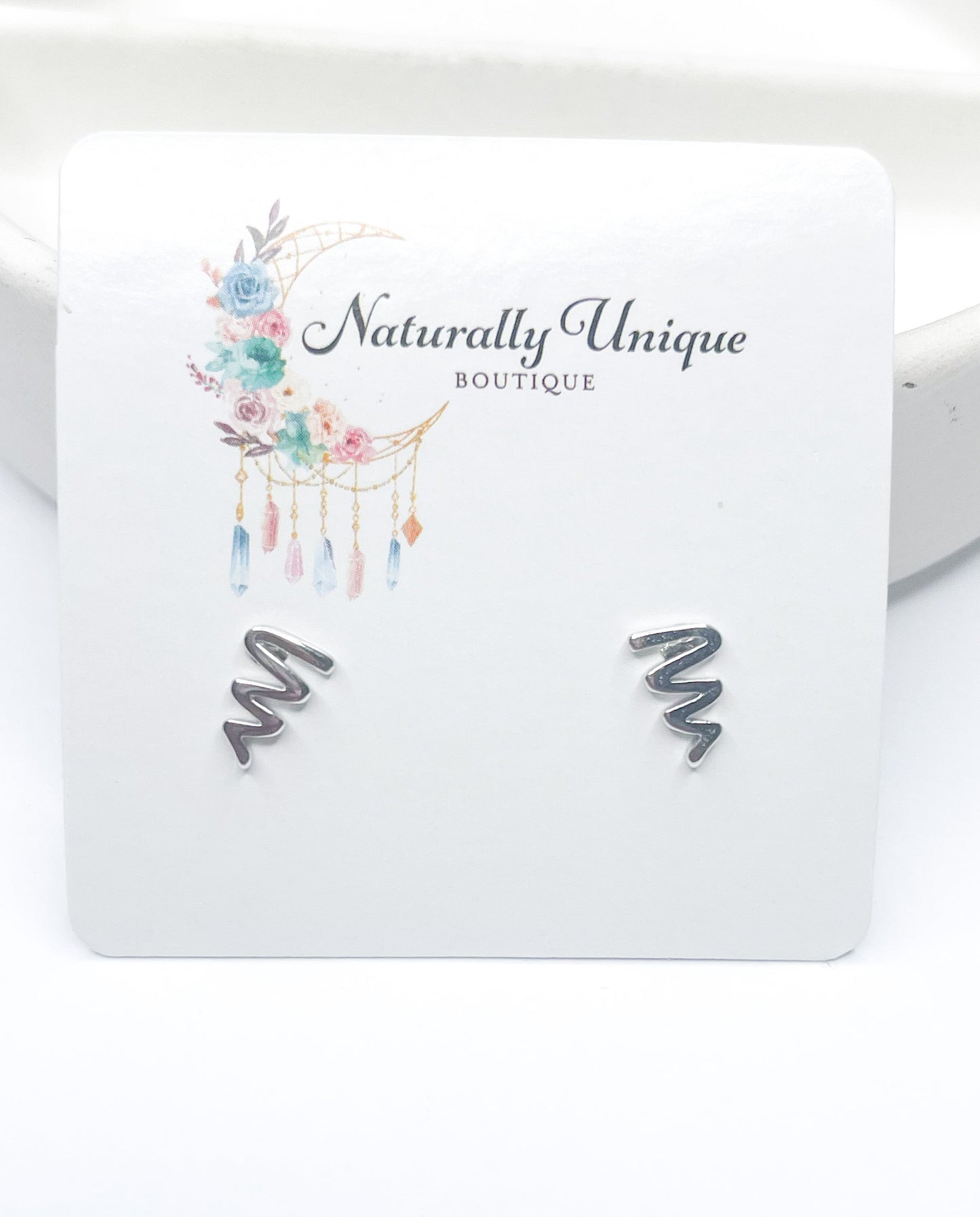 Lighting Bolt Studs - Solid Sterling Silver