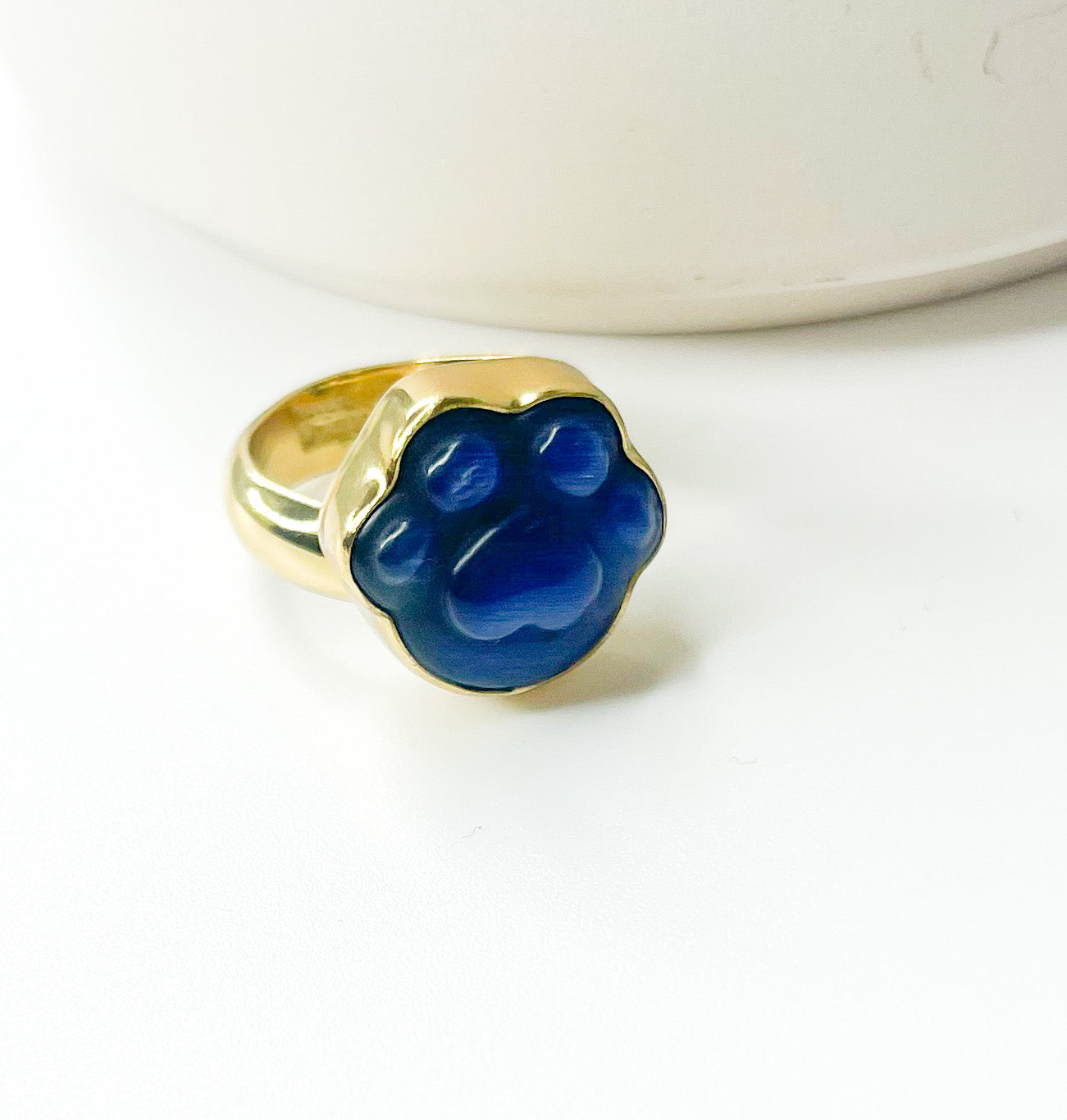 Fiber Optic Dog Paw Adjustable Ring-Alchemia
