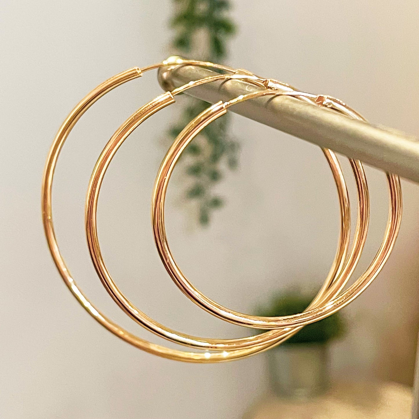 Infinity Hoops - 18k Gold Filled