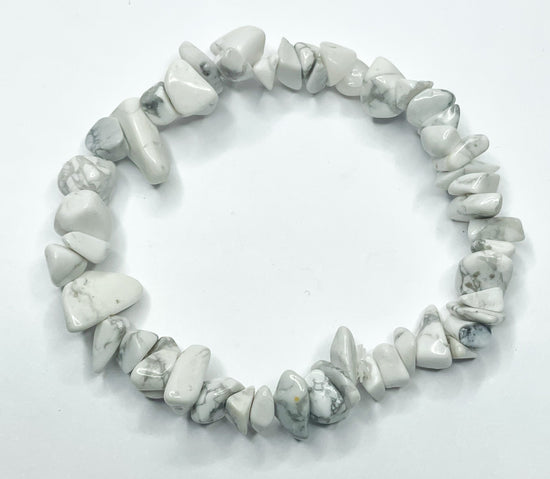 Load image into Gallery viewer, White Howlite - Stretch Bracelet
