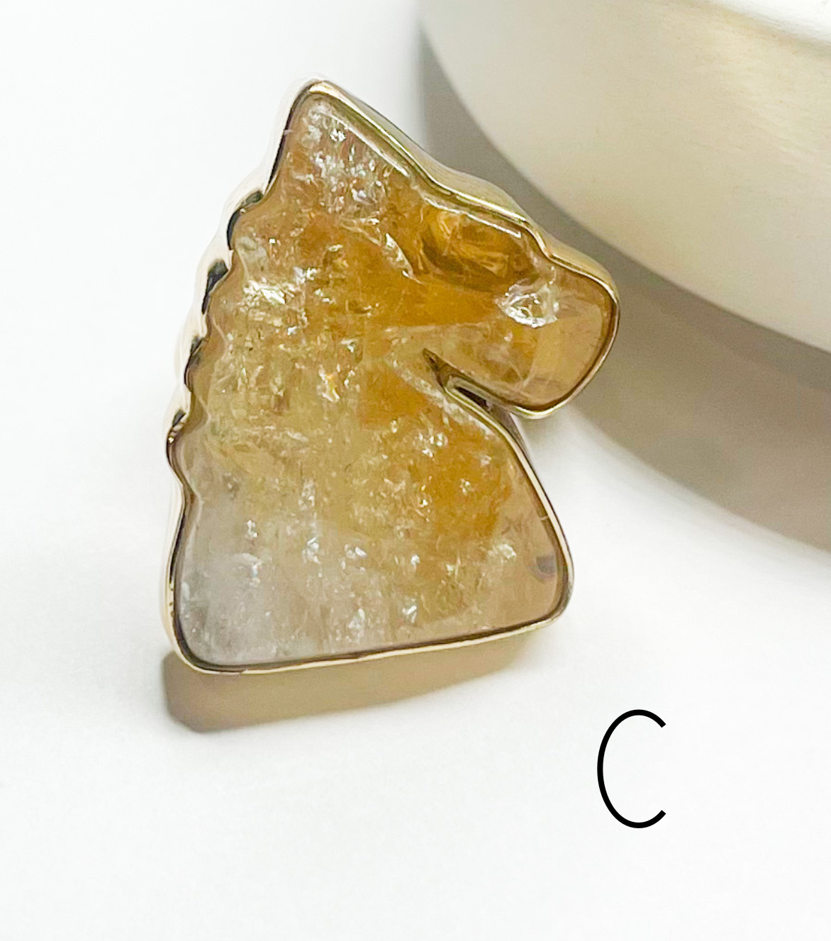 Citrine Unicorn Ring - Alchemia