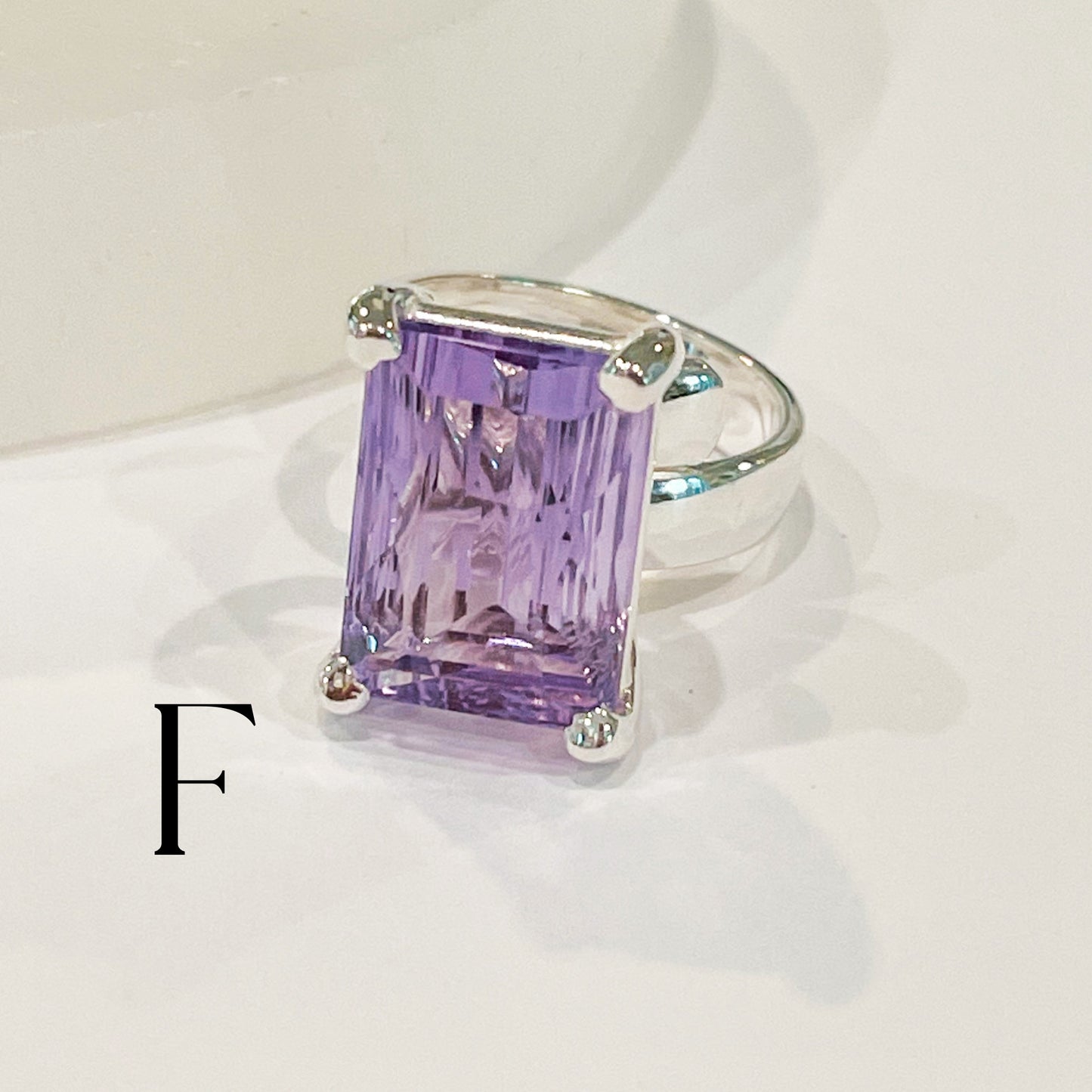 Rose De France Prong Rings - Solid Sterling Silver