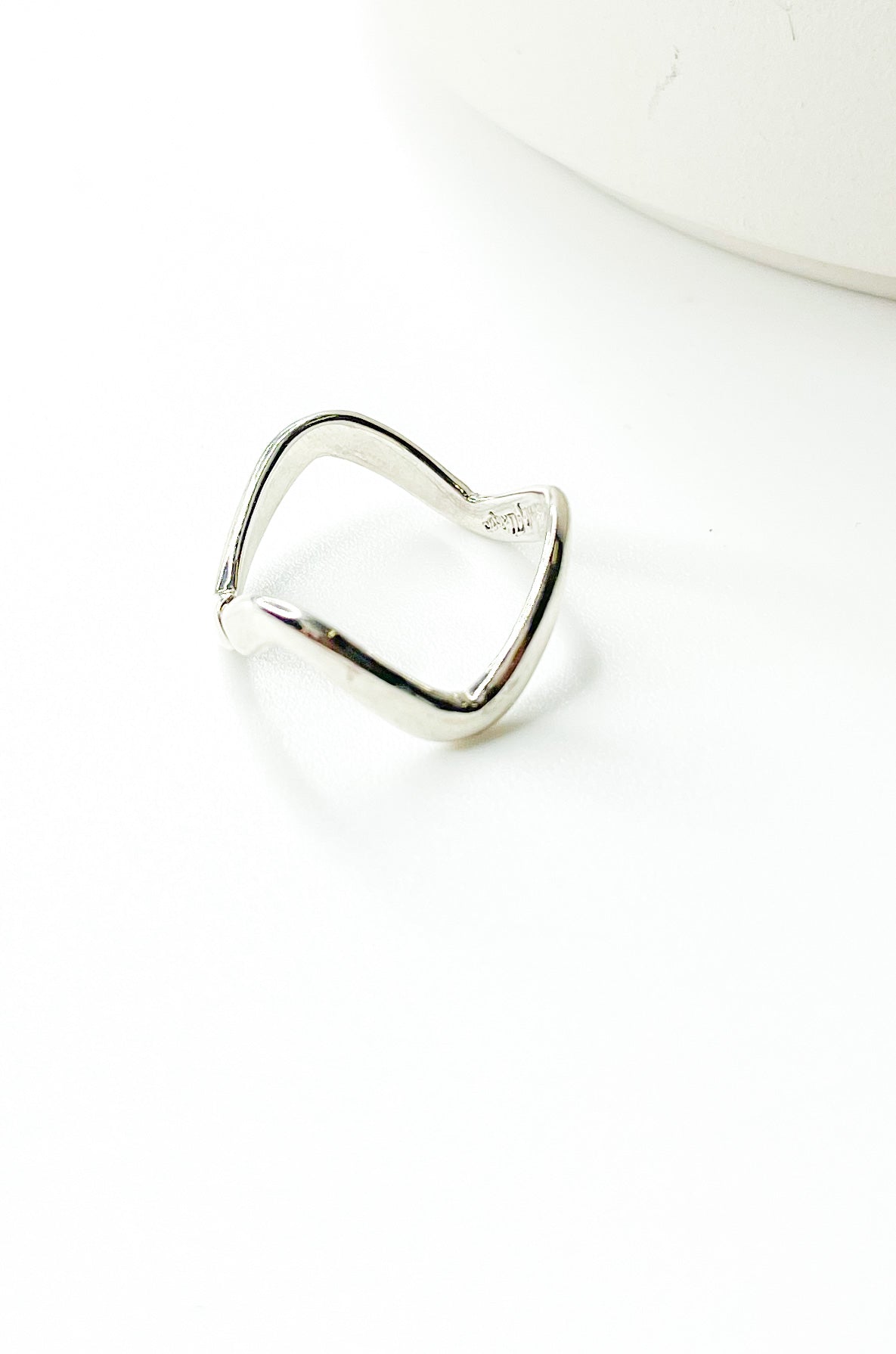 Swiggle Solid Midi Ring - Solid Sterling Silver