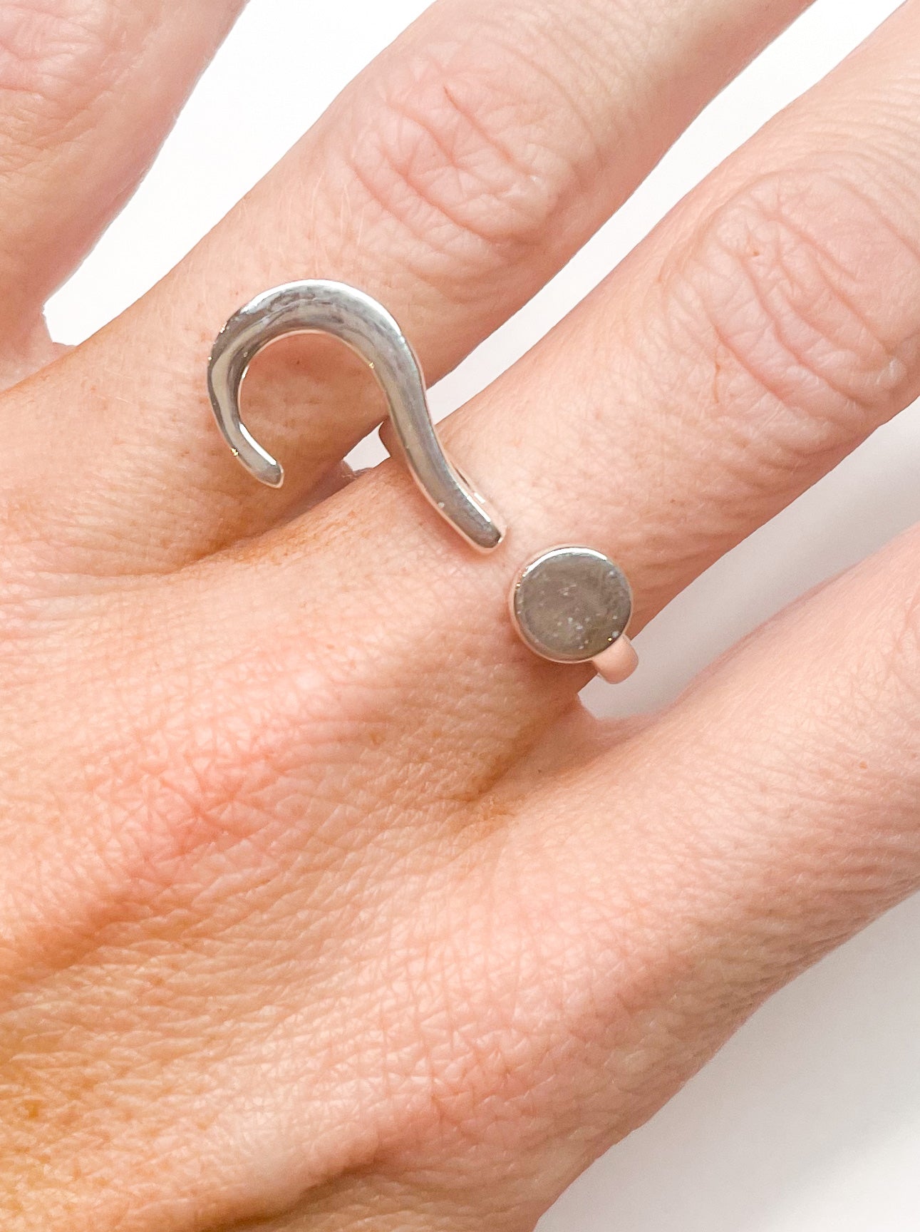 Question Mark Ring - Solid Sterling Silver