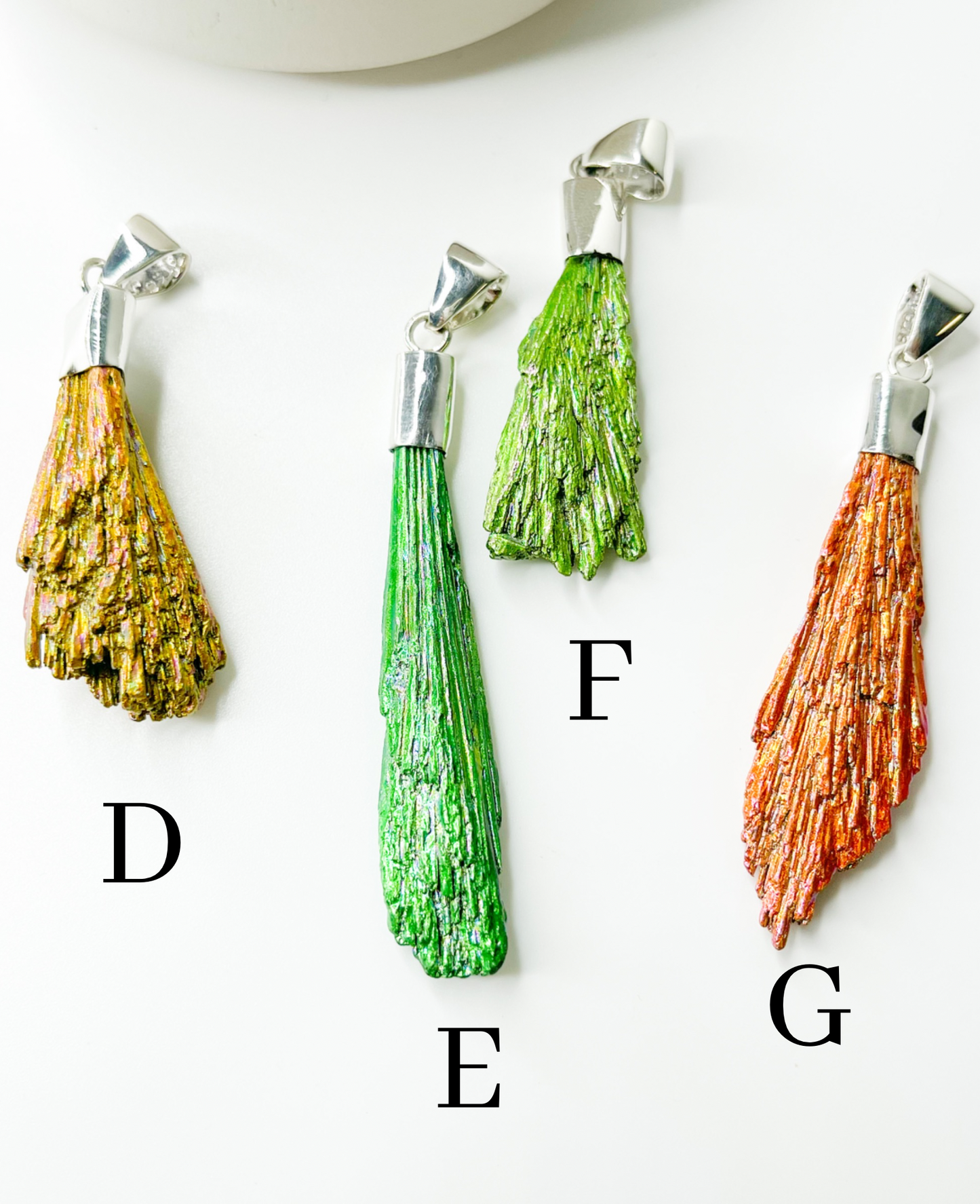 Metallic Feather Quartz Pendant - SSS