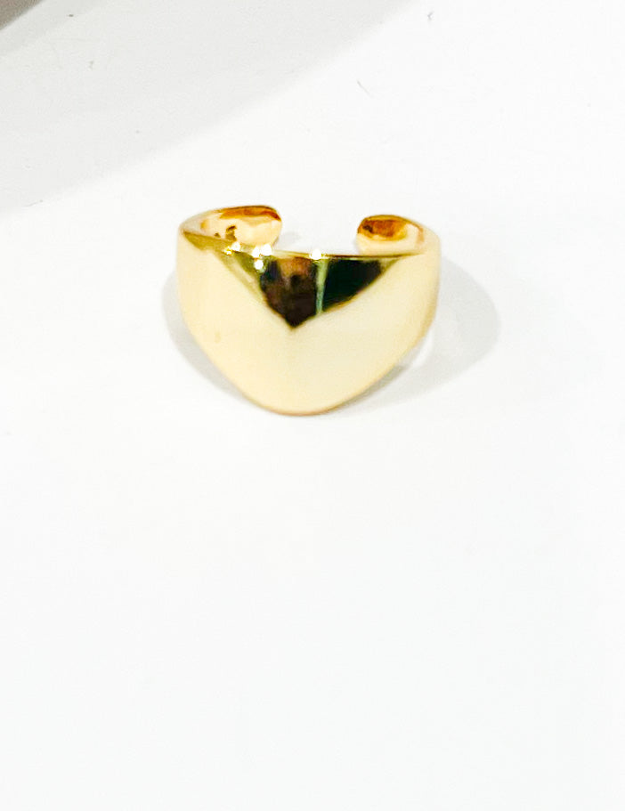 Gold Ear Cuff - Solid Sterling Silver - 18k fill