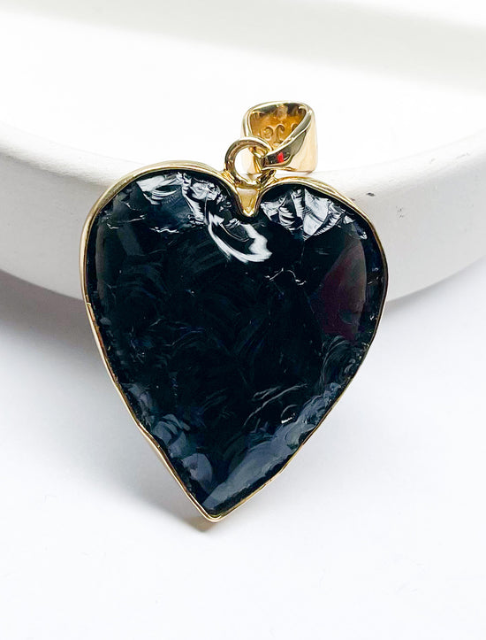 Obsidian Heart Pendant-Alchemia