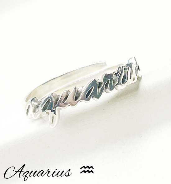 Zodiac Rings - Solid Sterling Silver