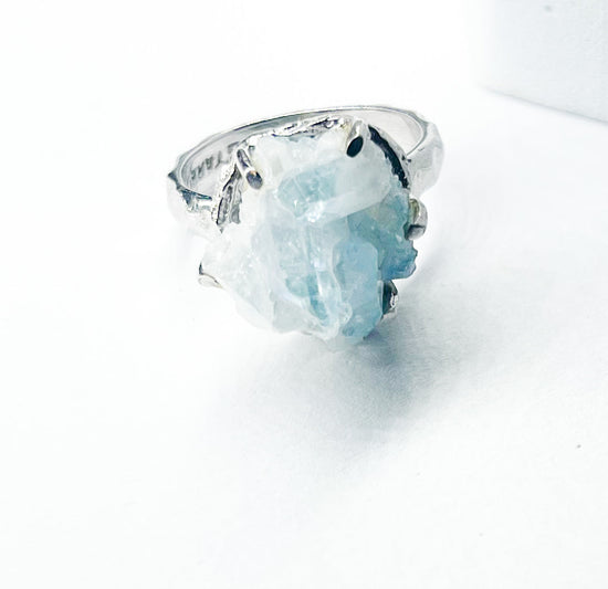 Blue Aurora Quartz Med. Ring -Size 8 - Starborn