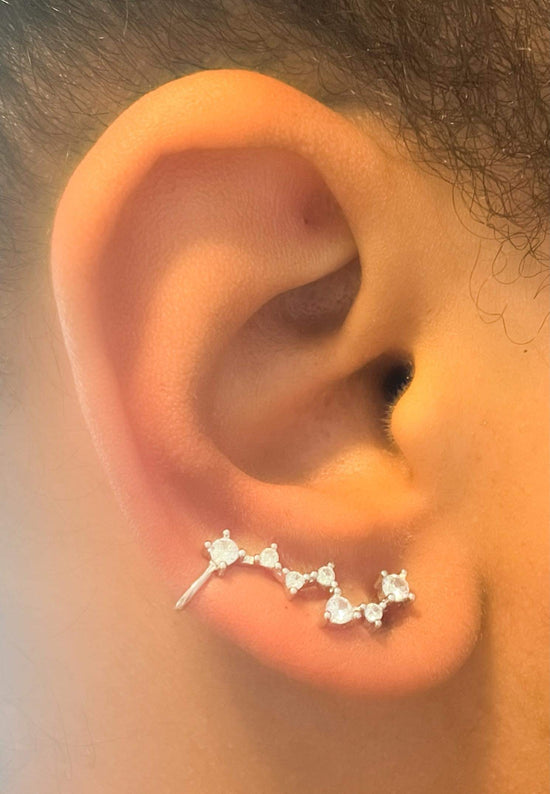 CZ Ear Crawlers-Solid Sterling Silver
