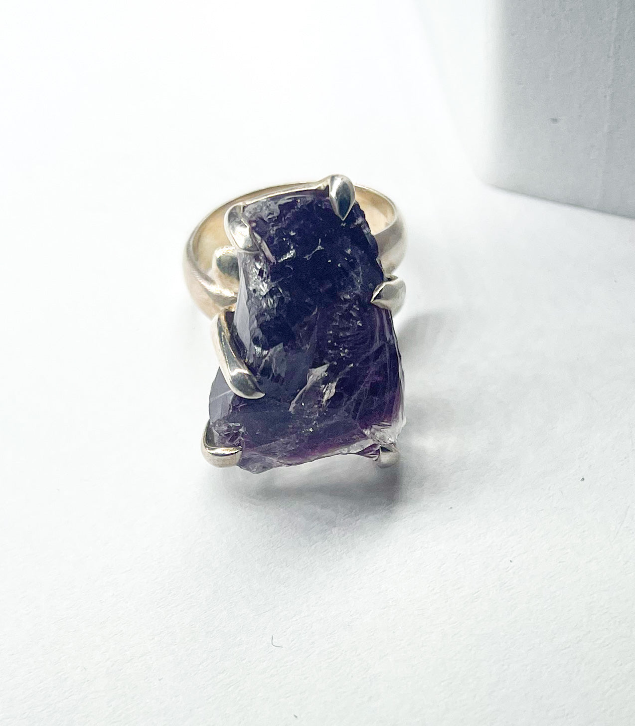 Adjustable Amethyst Silver Ring-Starborn