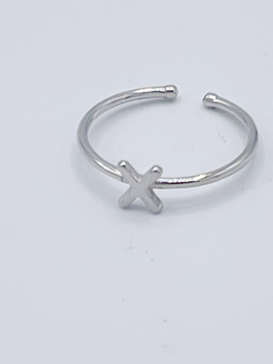 Dainty Initials Rings - Solid Sterling Silver
