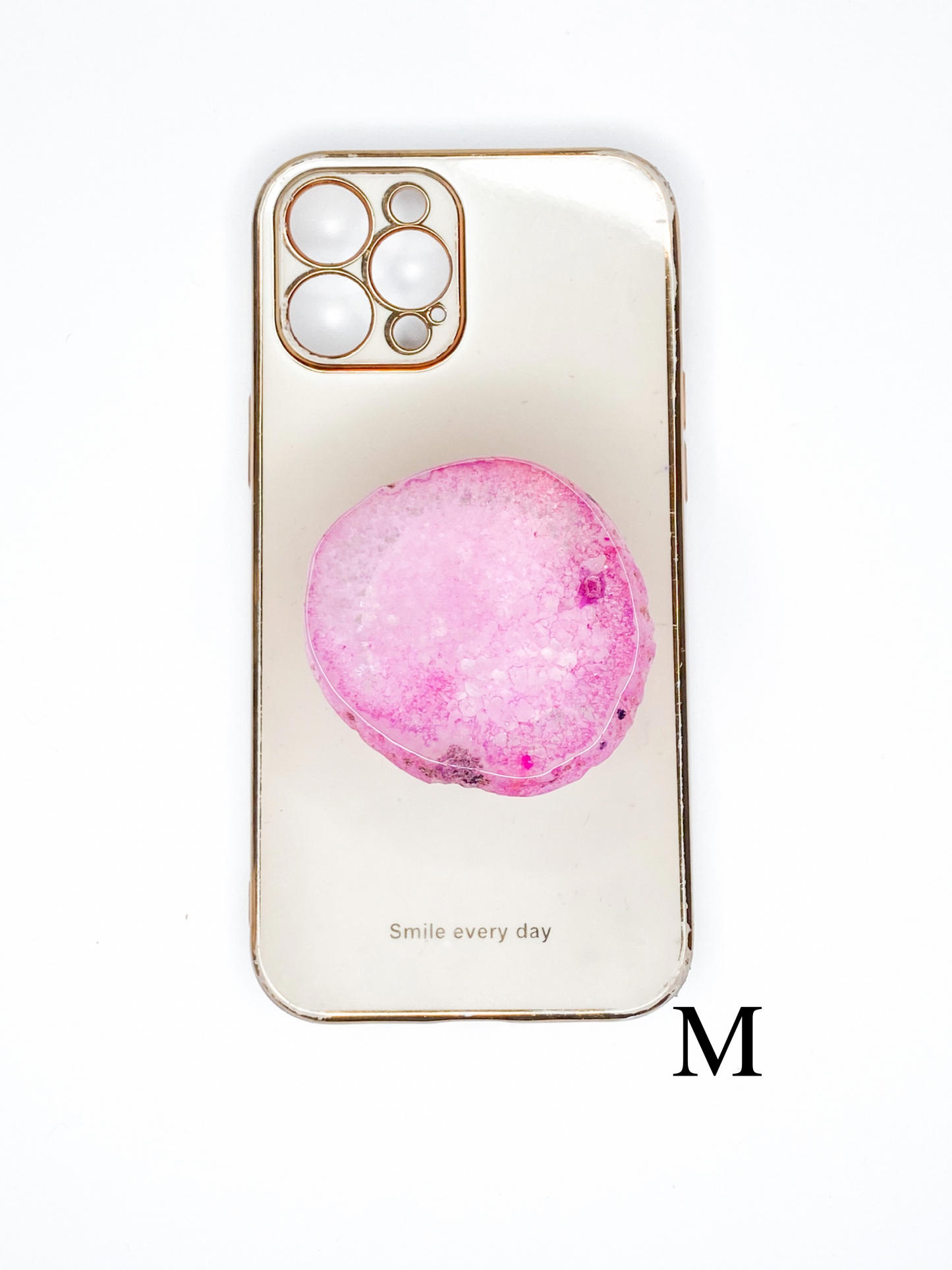 Load image into Gallery viewer, Pink Natural Raw Agate Phone Stone
