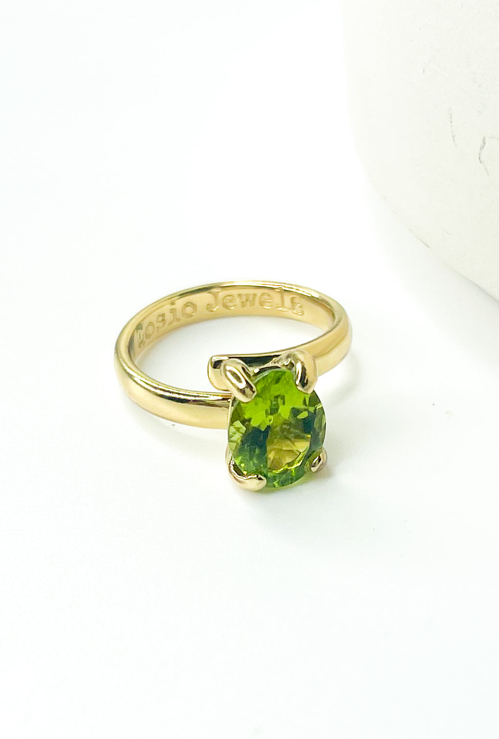 Peridot  Dainty Prong Ring - Alchemia