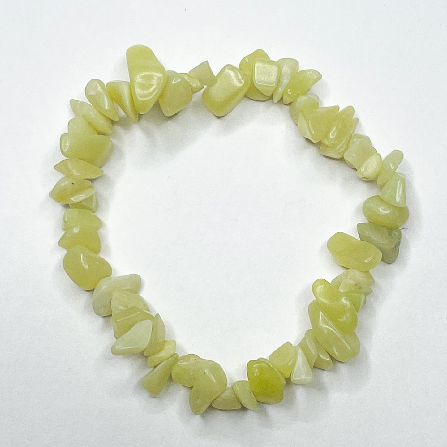 Yellow Jade Chip - Stretch Bracelet