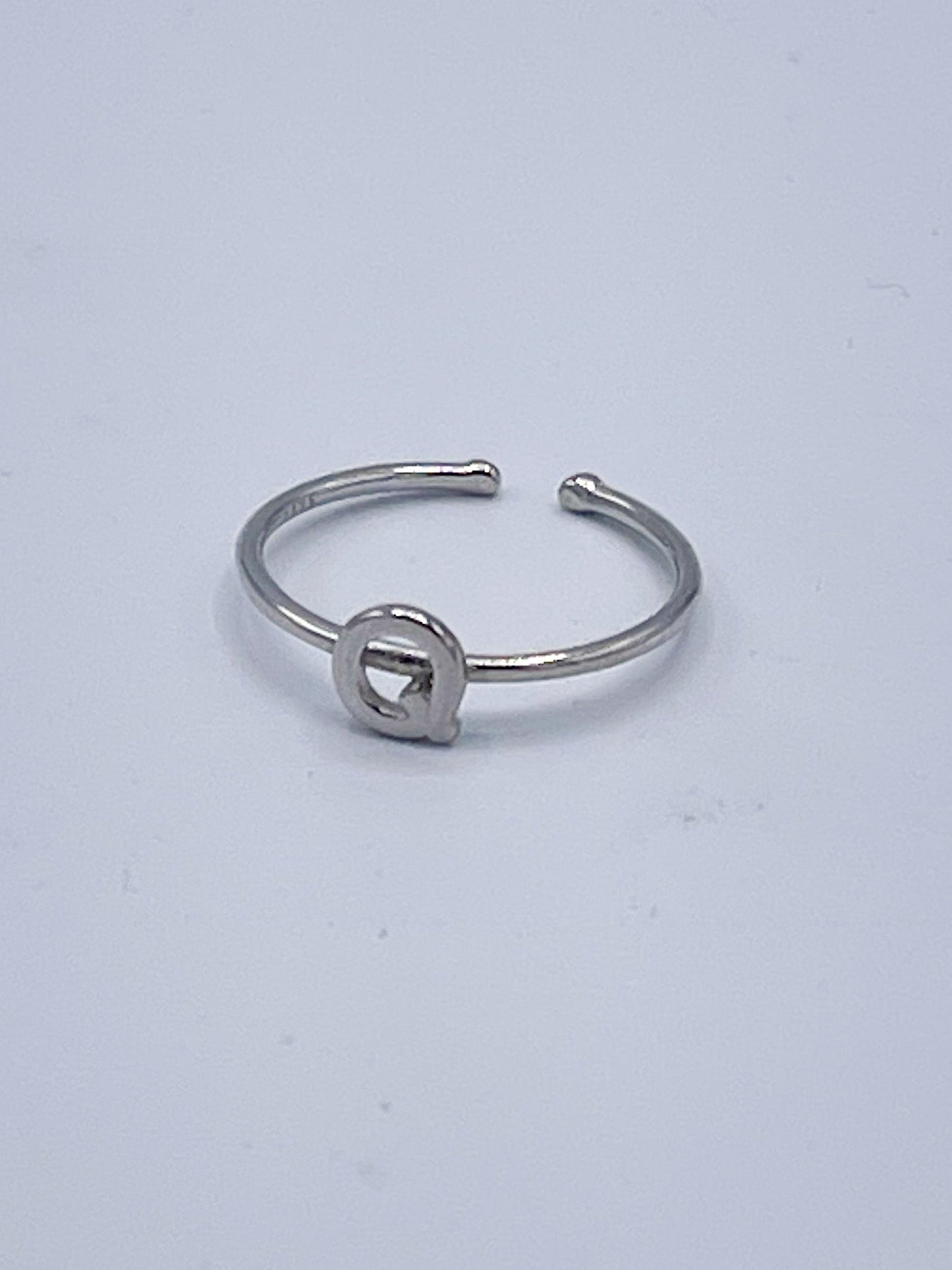 Dainty Initials Rings - Solid Sterling Silver