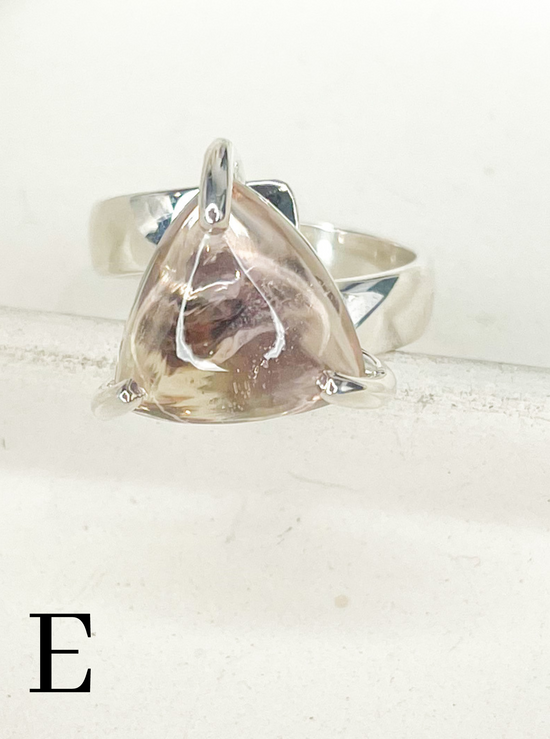 Load image into Gallery viewer, Trillion Ametrine Prong Ring - Solid Sterling Silver
